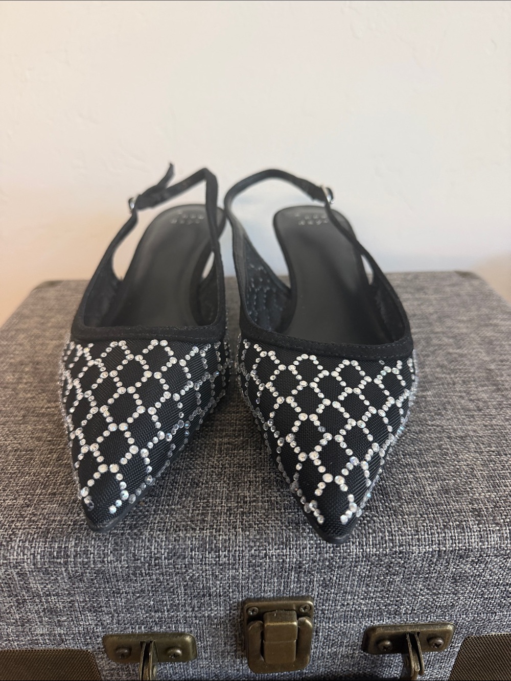 NWOT A New Day GiGi Embellished Slingback Kitten Heels in Black